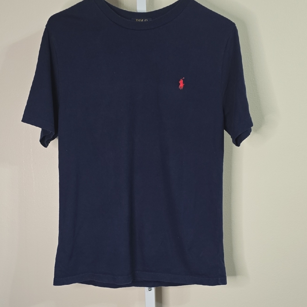 Boys Polo Ralph Lauren Navy T-Shirt Sz L 14/16